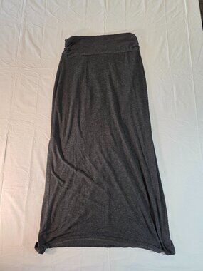 Faded Glory Long Maxi Skirt Women's Size Small (4-6) Gray Stretch